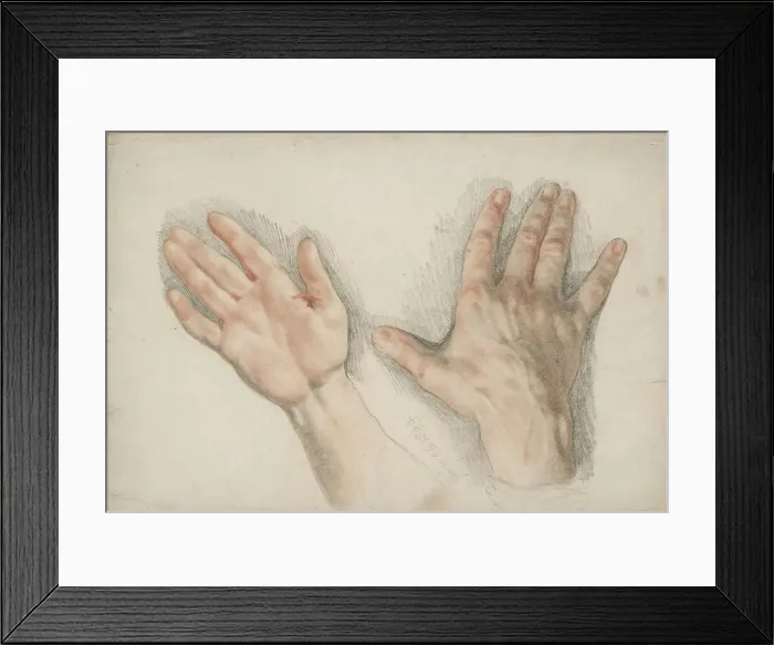 Framed Print : Two Studies of a Right Hand, July 26, 1800. Creator: Thomas Lawrence Framed Print : Two Studies of a Right Hand, July 26, 1800. Creator: Thomas Lawrence