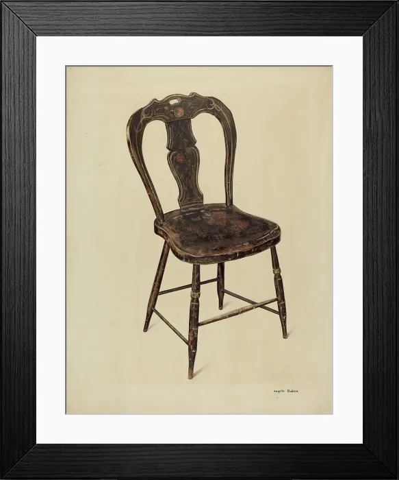 Framed Print : Zoar Chair, c. 1937. Creator: Angelo Bulone Framed Print : Zoar Chair, c. 1937. Creator: Angelo Bulone