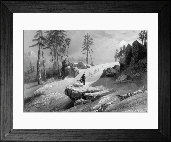 Framed Print : The Choor Mountains, 1845. Creator: H Melville Framed Print : The Choor Mountains, 1845. Creator: H Melville