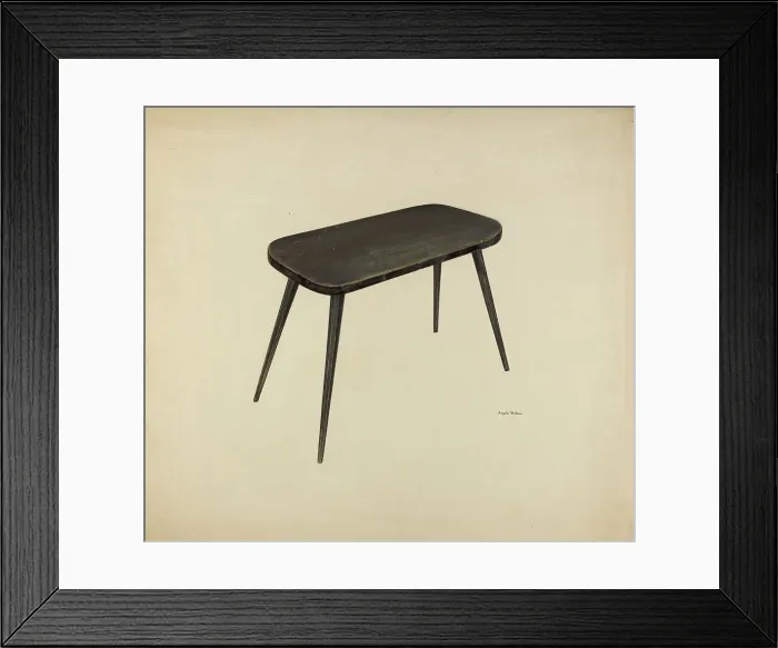 Framed Print : Zoar Wash Bench, c. 1941. Creator: Angelo Bulone Framed Print : Zoar Wash Bench, c. 1941. Creator: Angelo Bulone