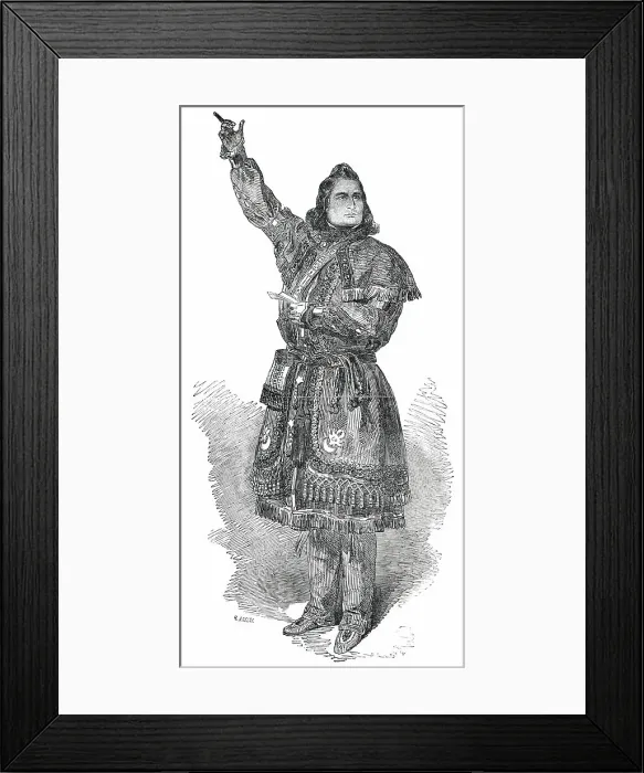 Framed Print : Kah-Ge-Ga-Gah-Bowh, the Ojibbeway Chief...Drury-Lane Theatre, 1850. Creator: Unknown Framed Print : Kah-Ge-Ga-Gah-Bowh, the Ojibbeway Chief...Drury-Lane Theatre, 1850. Creator: Unknown