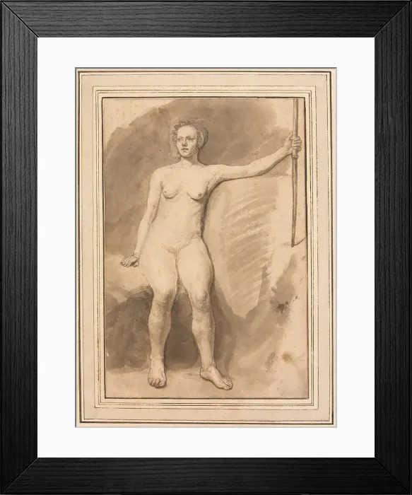 Framed Print : Seated Female Nude, 1647 / 78. Creator: Samuel van Hoogstraten Framed Print : Seated Female Nude, 1647 / 78. Creator: Samuel van Hoogstraten