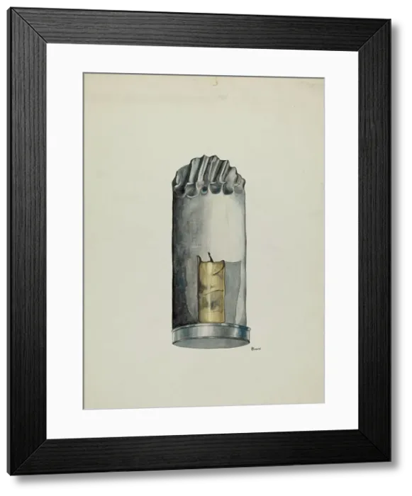 Framed Print : Candle Holder, 1936. Creator: Irene M. Burge Framed Print : Candle Holder, 1936. Creator: Irene M. Burge