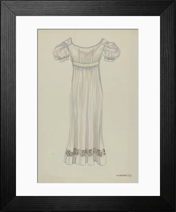 Framed Print : Day Dress, 1937. Creator: Irene M. Burge Framed Print : Day Dress, 1937. Creator: Irene M. Burge