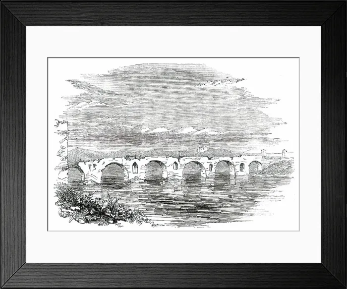 Framed Print : Ponte Molle - Rome, 1850. Creator: Unknown Framed Print : Ponte Molle - Rome, 1850. Creator: Unknown