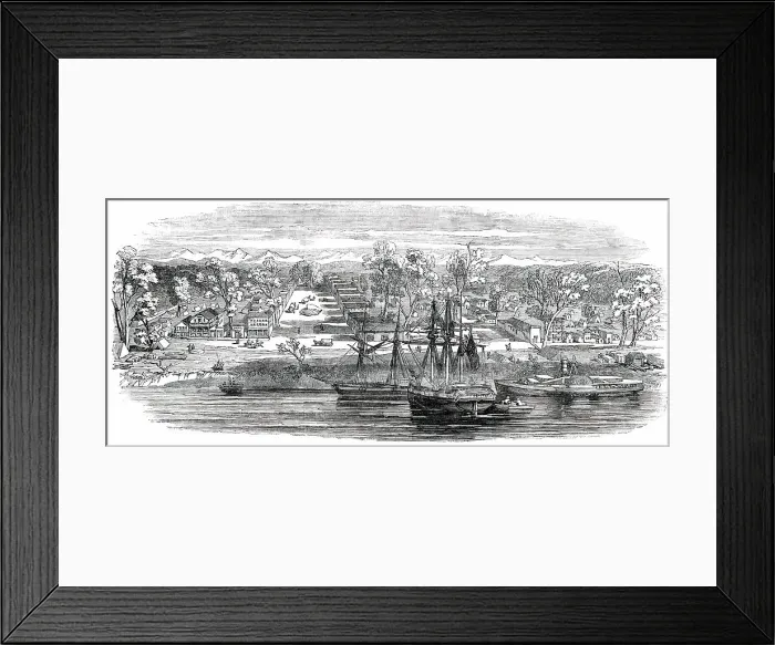 Framed Print : Sacramento - General View, 1850. Creator: Unknown Framed Print : Sacramento - General View, 1850. Creator: Unknown