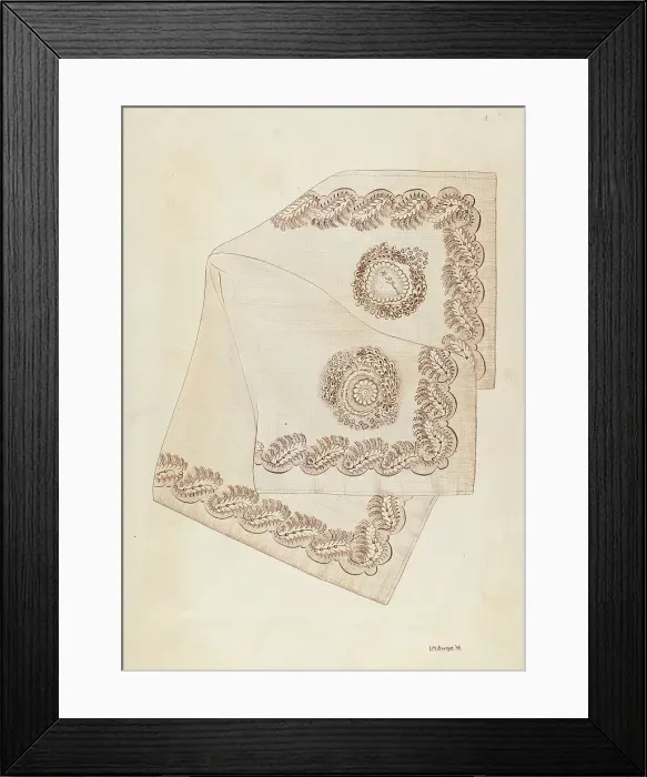 Framed Print : Neckerchief, 1937. Creator: Irene M. Burge Framed Print : Neckerchief, 1937. Creator: Irene M. Burge