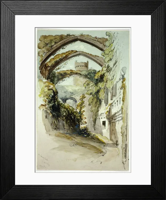 Framed Print : Conway Castle, 1849. Creator: Thomas Miles Richardson II Framed Print : Conway Castle, 1849. Creator: Thomas Miles Richardson II