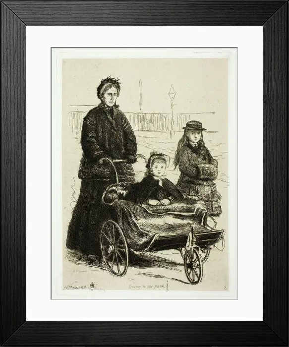 Framed Print : Going to the Park, 1872. Creator: John Everett Millais Framed Print : Going to the Park, 1872. Creator: John Everett Millais