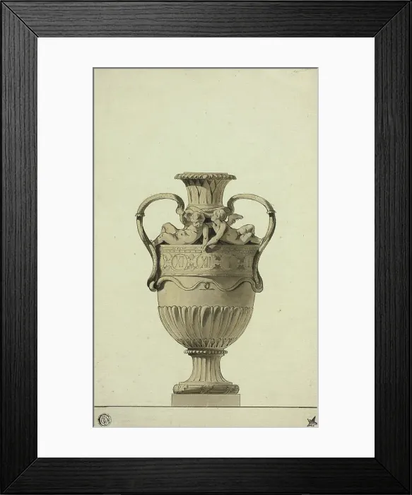 Framed Print : Design for a Clock, n.d. Creator: Simon Schynvoot Framed Print : Design for a Clock, n.d. Creator: Simon Schynvoot