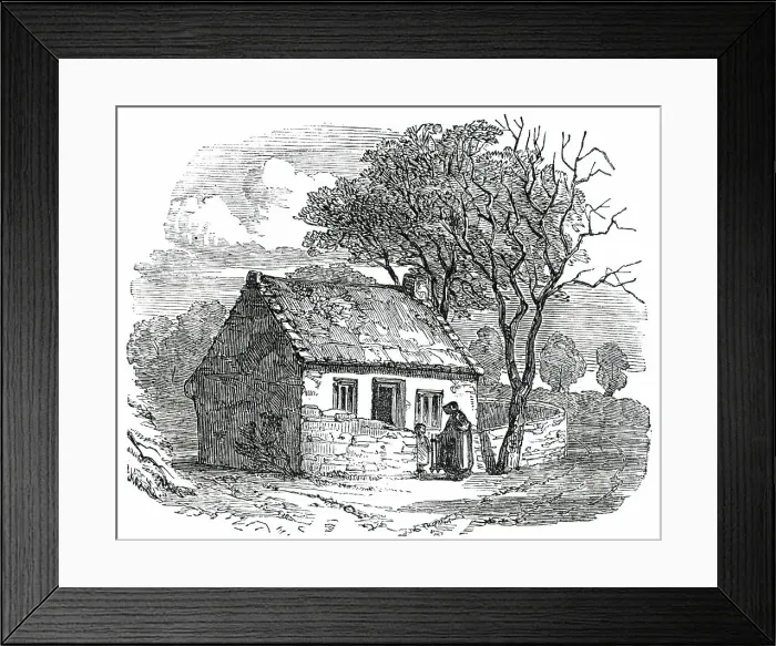 Framed Print : Cottage at Dragley Beck, in which Sir John Barrow was born, 1850. Creator: Unknown Framed Print : Cottage at Dragley Beck, in which Sir John Barrow was born, 1850. Creator: Unknown