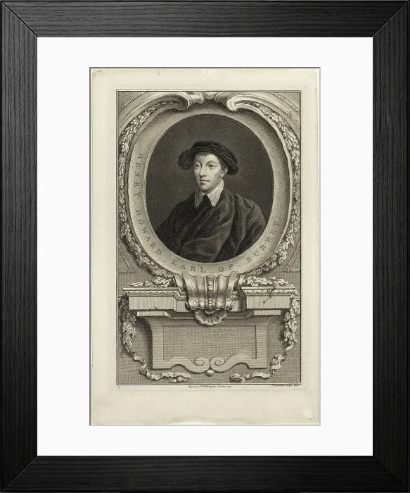 Framed Print : Henry Howard, Earl of Surrey, n.d. Creator: Jacobus Houbraken Framed Print : Henry Howard, Earl of Surrey, n.d. Creator: Jacobus Houbraken