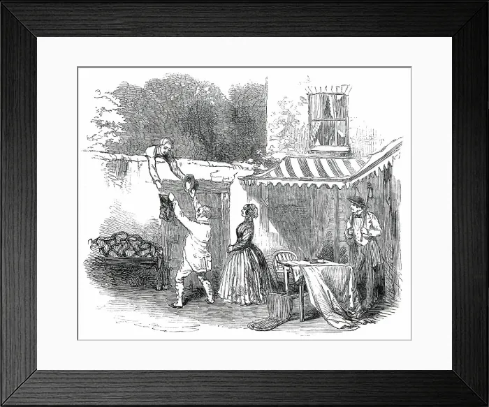 Framed Print : Scene from Serve Him Right, at the Lyceum Theatre, 1850. Creator: Unknown. Scene from Serve Him Right, at the Lyceum Theatre, 1850. Creator: Unknown Framed Print : Scene from Serve Him Right, at the Lyceum Theatre, 1850. Creator: Unknown. Scene from Serve Him Right, at the Lyceum Theatre, 1850. Creator: Unknown
