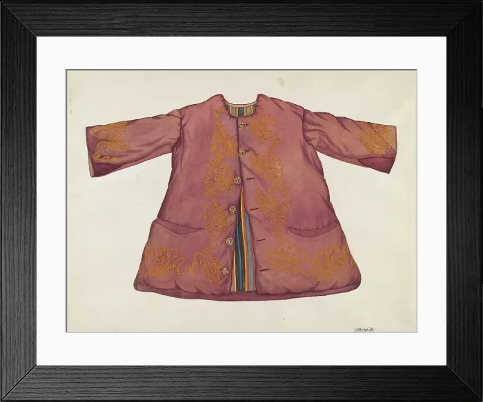 Framed Print : Child's Jacket, 1936. Creator: Irene M. Burge Framed Print : Child's Jacket, 1936. Creator: Irene M. Burge
