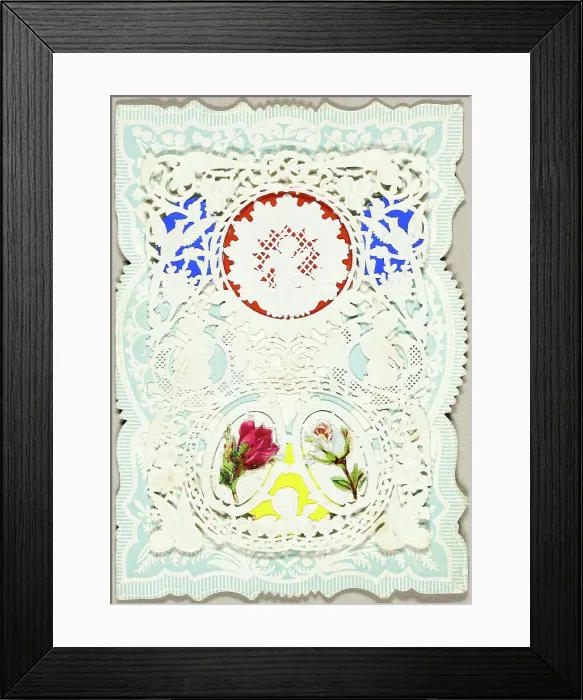 Framed Print : Untitled Valentine (Flowers and Putti), 1850 / 70. Creator: Mullord Brothers Framed Print : Untitled Valentine (Flowers and Putti), 1850 / 70. Creator: Mullord Brothers
