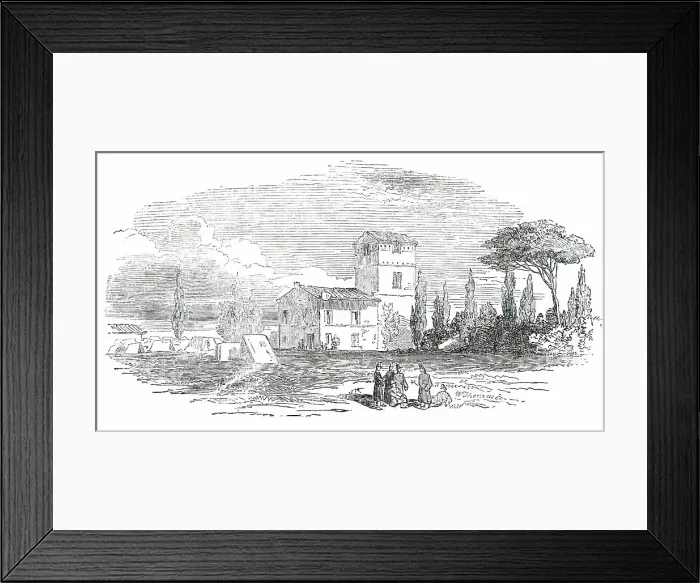 Framed Print : Villa Santucci - Head-Quarters of General Oudinot - Rome, 1850. Creator: Unknown Framed Print : Villa Santucci - Head-Quarters of General Oudinot - Rome, 1850. Creator: Unknown