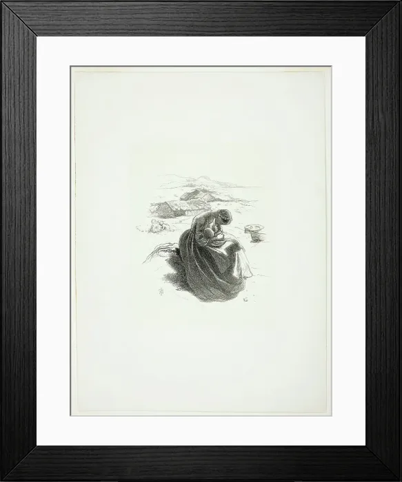 Framed Print : The Young Mother, 1857. Creator: John Everett Millais Framed Print : The Young Mother, 1857. Creator: John Everett Millais