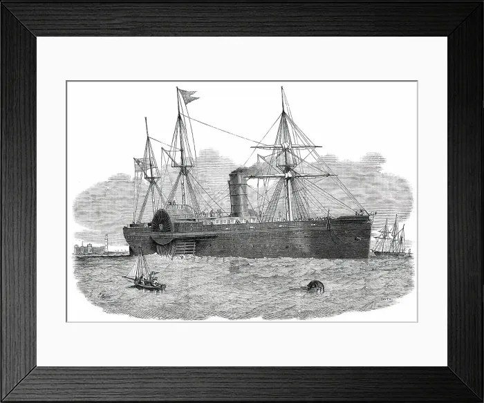 Framed Print : The United States Mail Steam-Ship Atlantic entering the Mersey, 1850. Creator: Smyth. The United States Mail Steam-Ship Atlantic entering the Mersey, 1850. Creator: Smyth Framed Print : The United States Mail Steam-Ship Atlantic entering the Mersey, 1850. Creator: Smyth. The United States Mail Steam-Ship Atlantic entering the Mersey, 1850. Creator: Smyth