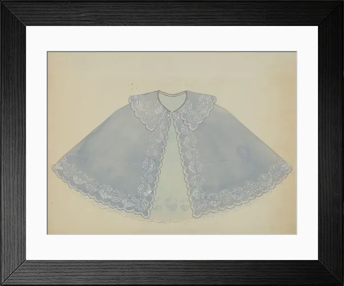 Framed Print : Child's Cape, c. 1936. Creator: Irene M. Burge Framed Print : Child's Cape, c. 1936. Creator: Irene M. Burge