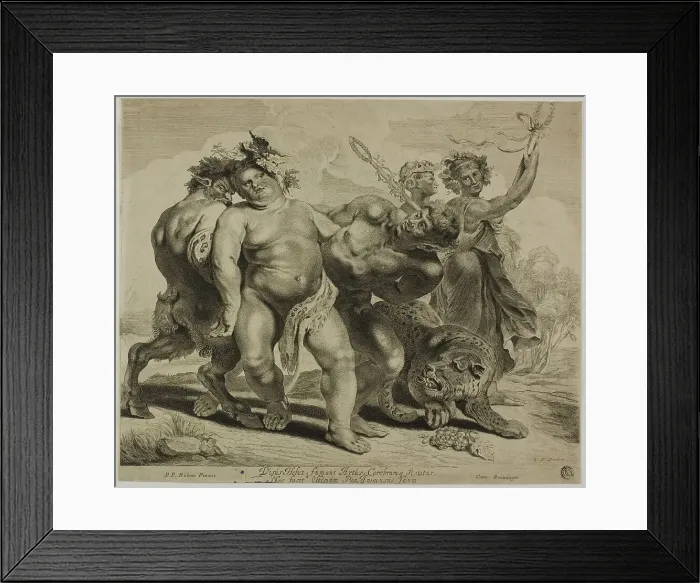 Framed Print : Triumph of Bacchus, n.d. Creator: Jonas Suyderhoef Framed Print : Triumph of Bacchus, n.d. Creator: Jonas Suyderhoef
