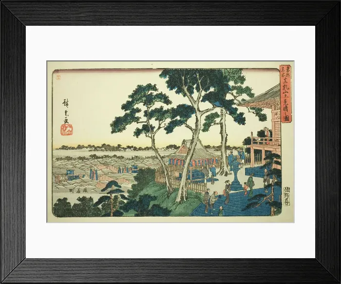 Framed Print : View from the Top of Matsuchi Hill (Matsuchiyama ue miharashi no zu), from the series... c.1832 / 38. Creator: Ando Hiroshige Framed Print : View from the Top of Matsuchi Hill (Matsuchiyama ue miharashi no zu), from the series... c.1832 / 38. Creator: Ando Hiroshige