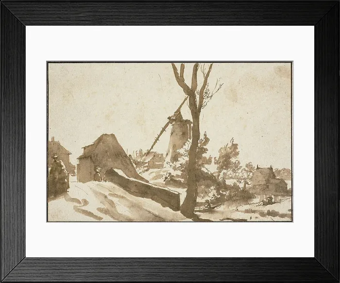 Framed Print : Windmill Near the Hague, n.d. Creator: Jan de Bisschop Framed Print : Windmill Near the Hague, n.d. Creator: Jan de Bisschop