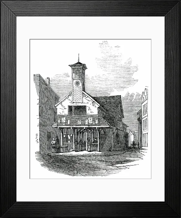 Framed Print : The Old Market-House, at Ashburton, Devon, 1850. Creator: Unknown Framed Print : The Old Market-House, at Ashburton, Devon, 1850. Creator: Unknown