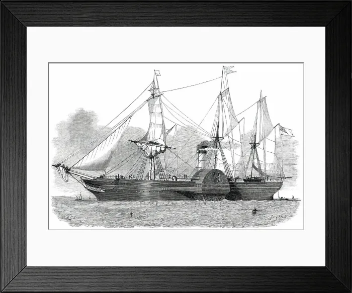 Framed Print : The British Mail Steam-Ship Asia, 1850. Creator: Smyth. The British Mail Steam-Ship Asia, 1850. Creator: Smyth Framed Print : The British Mail Steam-Ship Asia, 1850. Creator: Smyth. The British Mail Steam-Ship Asia, 1850. Creator: Smyth
