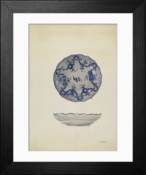 Framed Print : Saucer, 1936. Creator: Irene M. Burge Framed Print : Saucer, 1936. Creator: Irene M. Burge