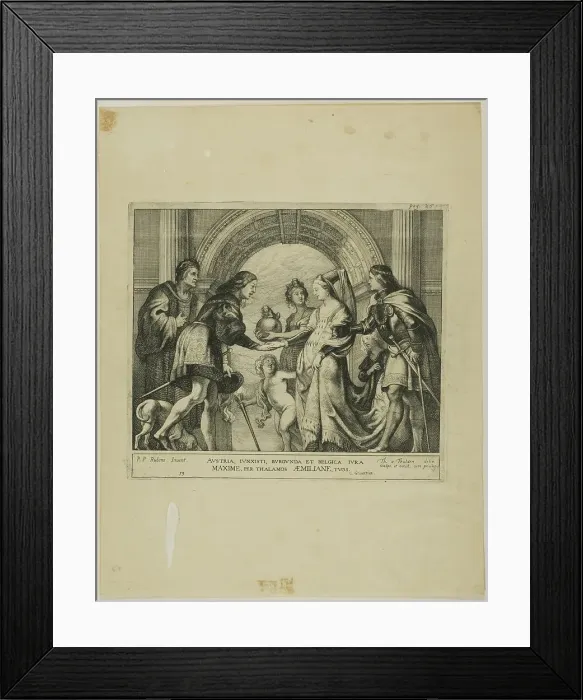 Framed Print : The Marriage of Maximilian of Austria with Mary of Burgundy, n.d. Creator: Theodoor van Thulden Framed Print : The Marriage of Maximilian of Austria with Mary of Burgundy, n.d. Creator: Theodoor van Thulden