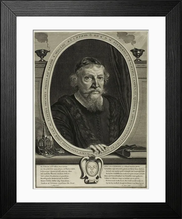 Framed Print : Stephanus Crachtius, n.d. Creator: Theodor Matham Framed Print : Stephanus Crachtius, n.d. Creator: Theodor Matham
