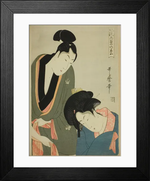 Framed Print : Lovers Parting in the Morning, from the series Elegant Five-needled Pine (Furyu... c. 1797 / 98. Creator: Kitagawa Utamaro. Lovers Parting in the Morning, from the series Elegant Five-needled Pine (Furyu... c. 1797 / 98) Framed Print : Lovers Parting in the Morning, from the series Elegant Five-needled Pine (Furyu... c. 1797 / 98. Creator: Kitagawa Utamaro. Lovers Parting in the Morning, from the series Elegant Five-needled Pine (Furyu... c. 1797 / 98)