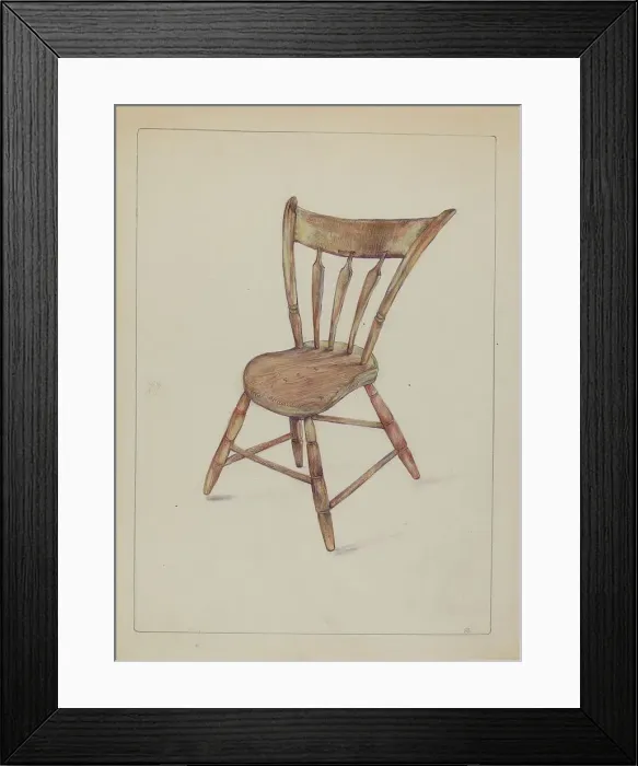 Framed Print : Kitchen Chair, c. 1935. Creator: Rosa Burger Framed Print : Kitchen Chair, c. 1935. Creator: Rosa Burger