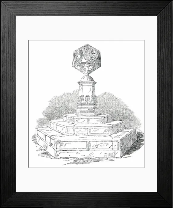 Framed Print : Sun-Dial, at Holyrood, 1850. Creator: Unknown Framed Print : Sun-Dial, at Holyrood, 1850. Creator: Unknown