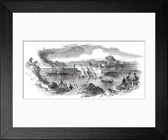Framed Print : Accident to Her Majesty's Steamer Cuckoo, at Jersey, 1850. Creator: Unknown. Accident to Her Majesty's Steamer Cuckoo, at Jersey, 1850. Creator: Unknown Framed Print : Accident to Her Majesty's Steamer Cuckoo, at Jersey, 1850. Creator: Unknown. Accident to Her Majesty's Steamer Cuckoo, at Jersey, 1850. Creator: Unknown