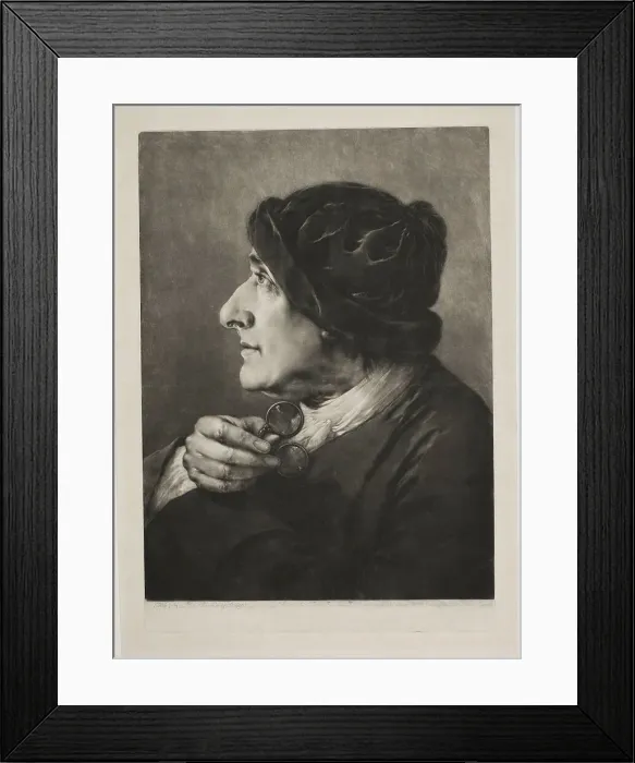 Framed Print : Old Man with Spectacles, from Life-Sized Heads, 1760. Creator: Thomas Frye Framed Print : Old Man with Spectacles, from Life-Sized Heads, 1760. Creator: Thomas Frye