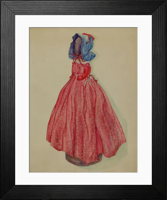 Framed Print : Doorstop Doll, c. 1936. Creator: Rosa Burger Framed Print : Doorstop Doll, c. 1936. Creator: Rosa Burger