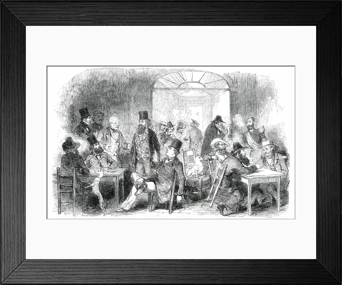 Framed Print : Caffe Greco - Rome, 1850. Creator: Unknown