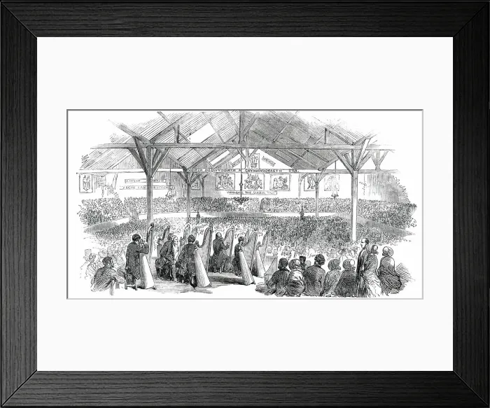 Framed Print : The Rhuddlan Royal Eisteddvod in Rhuddlan Castle, 1850. Creator: Unknown Framed Print : The Rhuddlan Royal Eisteddvod in Rhuddlan Castle, 1850. Creator: Unknown
