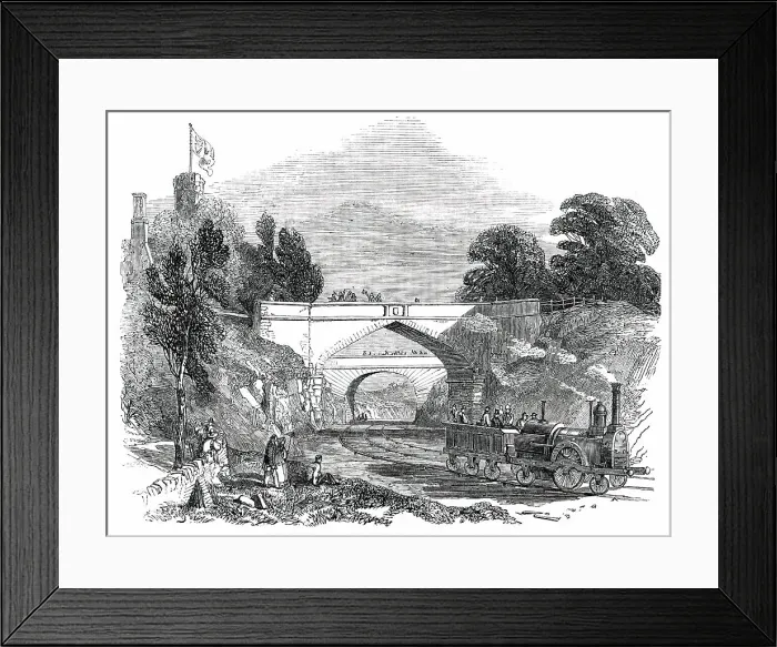 Framed Print : The Cork, Blackrock, and Passage Railway, Dundanion, 1850. Creator: Unknown Framed Print : The Cork, Blackrock, and Passage Railway, Dundanion, 1850. Creator: Unknown