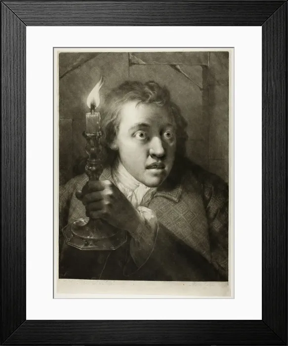 Framed Print : Young Man with a Candle, from Life-Sized Heads, 1760. Creator: Thomas Frye Framed Print : Young Man with a Candle, from Life-Sized Heads, 1760. Creator: Thomas Frye