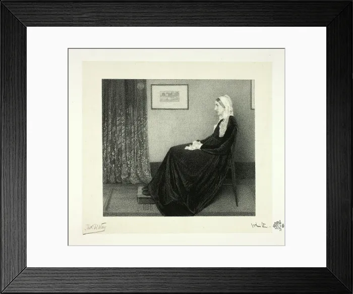 Framed Print : Arrangement in Grey and Black: Portrait of the Artist's Mother, after Whistler, 1892. Creator: Thomas Robert Way Framed Print : Arrangement in Grey and Black: Portrait of the Artist's Mother, after Whistler, 1892. Creator: Thomas Robert Way