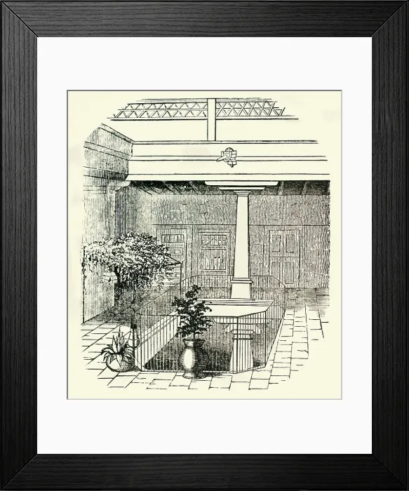 Framed Print : Interior of a modern Mexican house, 1849. Creator: Unknown Framed Print : Interior of a modern Mexican house, 1849. Creator: Unknown