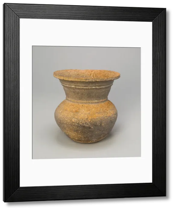 Framed Print : Globular Jar with Trumpet-Shaped Mouth, Korea, Three Kingdoms period... 5th / 6th century. Creator: Unknown Framed Print : Globular Jar with Trumpet-Shaped Mouth, Korea, Three Kingdoms period... 5th / 6th century. Creator: Unknown