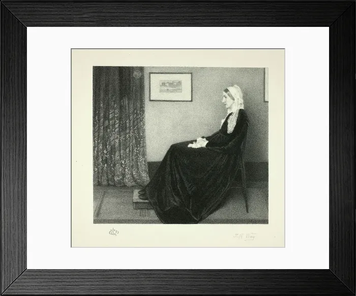Framed Print : Arrangement in Grey and Black: Portrait of the Artist's Mother, after Whistler, 1892. Creator: Thomas Robert Way Framed Print : Arrangement in Grey and Black: Portrait of the Artist's Mother, after Whistler, 1892. Creator: Thomas Robert Way