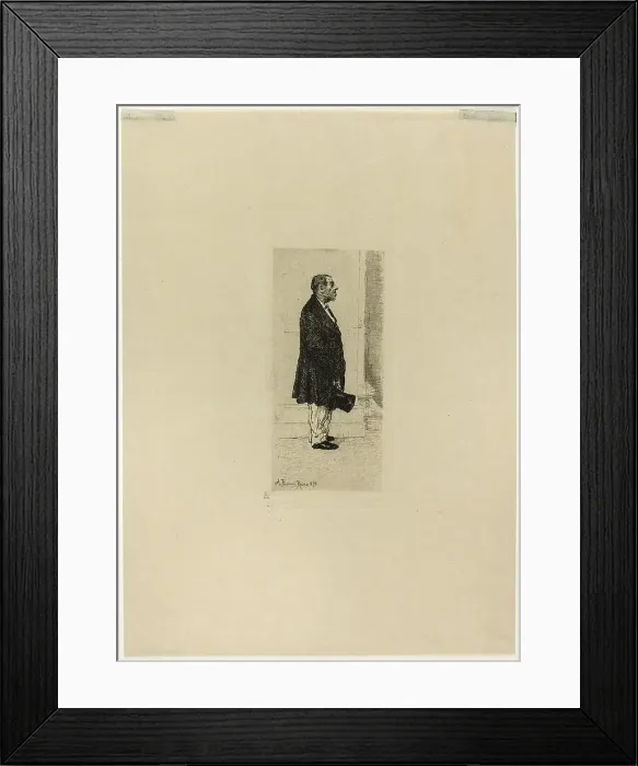 Framed Print : Man Standing in Church, 1875. Creator: Antonio Piccinni Framed Print : Man Standing in Church, 1875. Creator: Antonio Piccinni