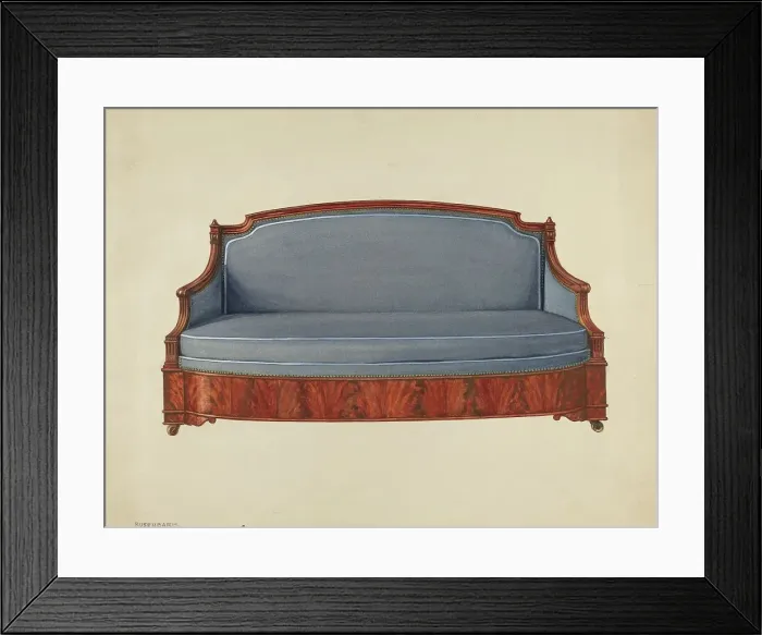 Framed Print : Sofa, c. 1953. Creator: Ernest Busenbark Framed Print : Sofa, c. 1953. Creator: Ernest Busenbark