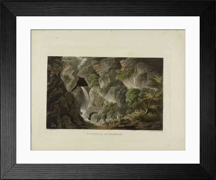 Framed Print : Waterfall at Shanklin, c. 1794. Creator: Piercy Roberts Framed Print : Waterfall at Shanklin, c. 1794. Creator: Piercy Roberts