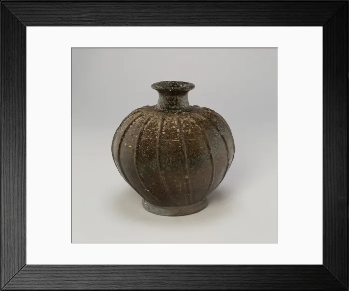 Framed Print : Jar with Vertical Ribs, Korea, Three Kingdoms period (57 B.C.-A.D. 668), Silla... 7th century. Creator: Unknown Framed Print : Jar with Vertical Ribs, Korea, Three Kingdoms period (57 B.C.-A.D. 668), Silla... 7th century. Creator: Unknown