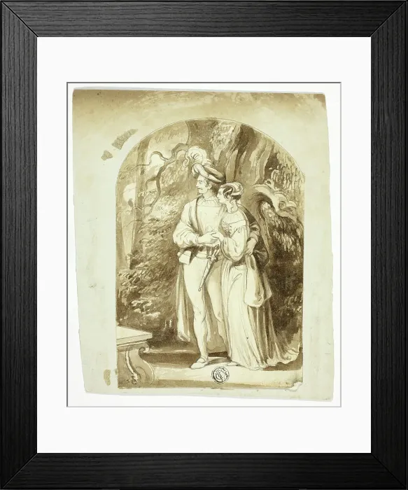 Framed Print : Lovers in Woods, 1850 / 96. Creator: John Everett Millais Framed Print : Lovers in Woods, 1850 / 96. Creator: John Everett Millais
